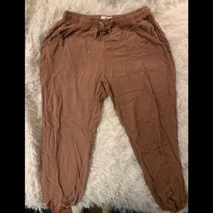 Pink/Beige Lightweight Joggers, Size M